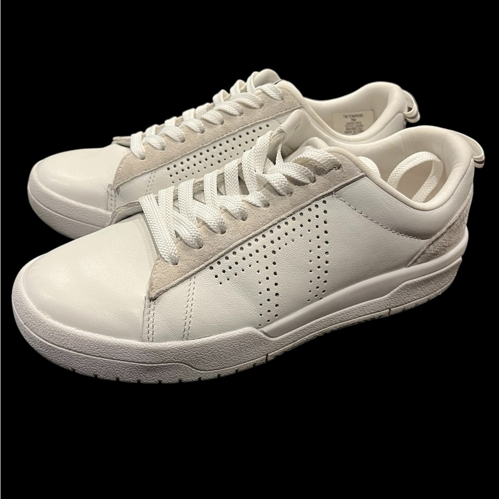 Women’s Le Tigre White Leather Tompkins Court Sneakers 7‎